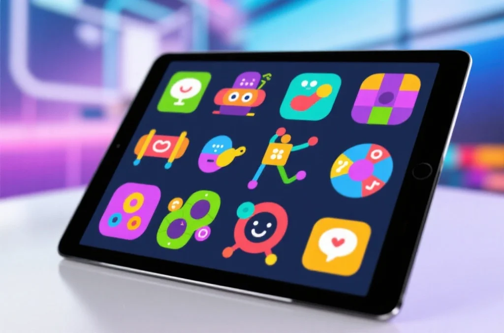 焦点娱乐应用中丰富多彩的休闲游戏和互动活动图标